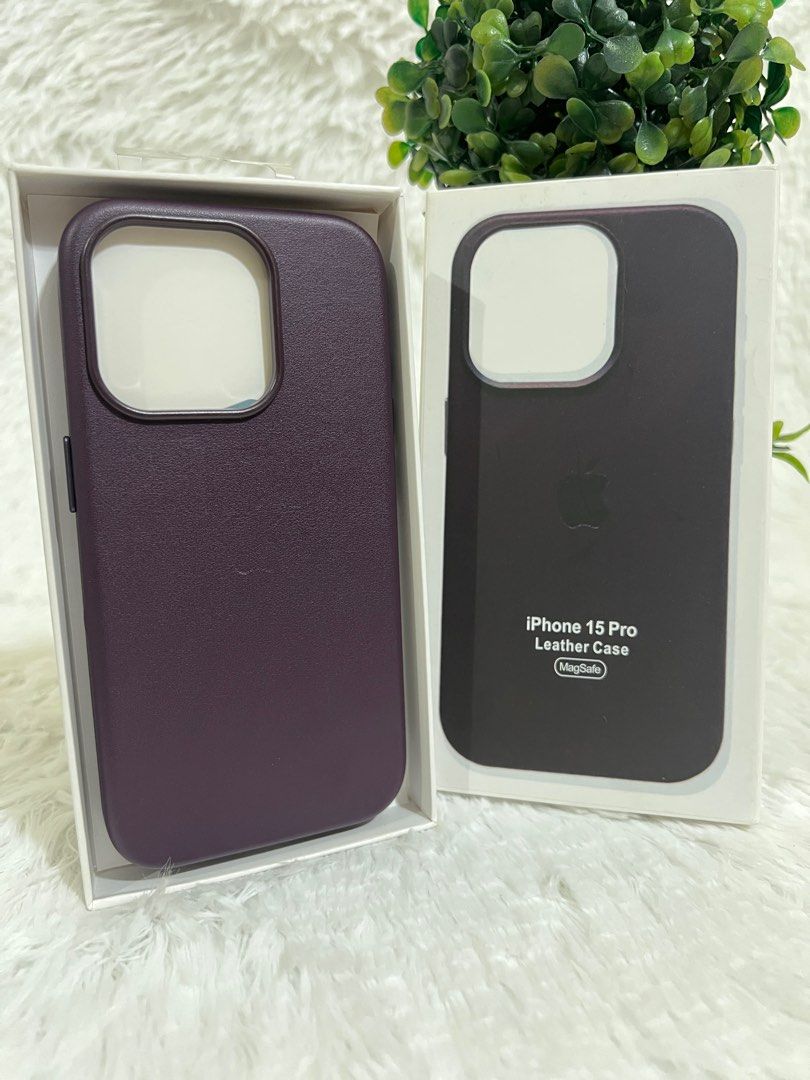 iPhone 15 Pro Magsafe Leather Case (Category: Cases & Sleeves) located in Manila. Submitted by mercedgret74092 (Listing ID 1374066685, Image 2). Description: Screen protectors also available -Clear -Matte -Privacy.