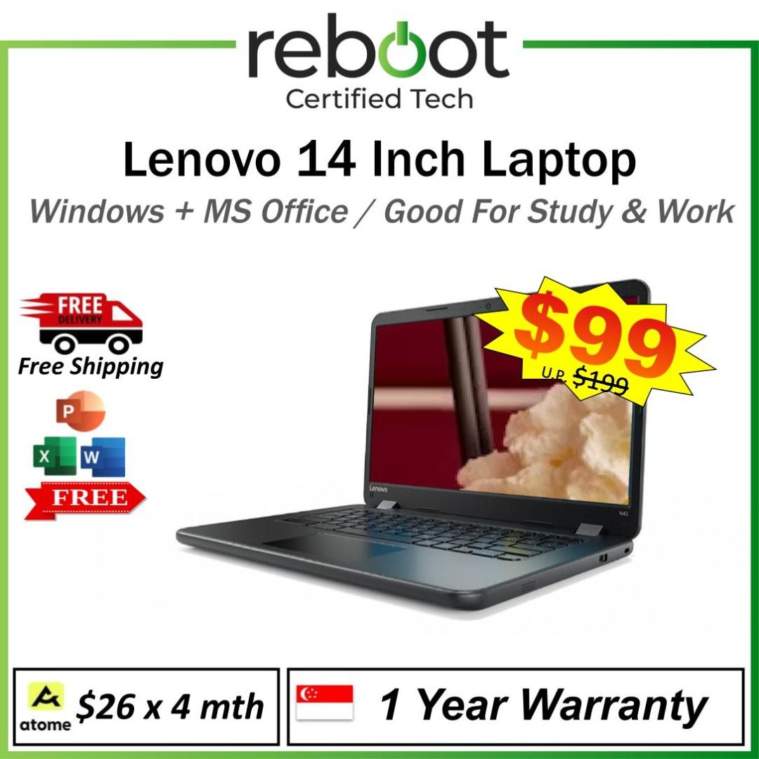 Lenovo 12 Inch Laptop - Available Lenovo 14 Inch - Free MS Office - Free Windows 11 - Freegift While Stock Lasts - Premium Feel - No Setup Needed - Sale!! - Instant Use - Buy Today! (Category: Laptops & Notebooks) located in Singapore. Submitted by buyatfuji (Listing ID 1373996322, Image 1). Description: Click here for more special deal !!! https://www.carousell.sg/u/buyatfuji/ 👨‍🔧 FREE Additional 3 𝐌𝐨𝐧𝐭𝐡 𝐖𝐚𝐫𝐫𝐚𝐧𝐭𝐲 !! First 10 set o