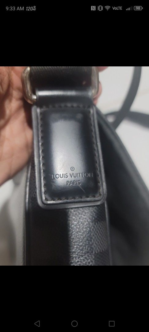 Louis Vuitton (Category: Sling Bags) located in Malabon City. Submitted by andreigabriel (Listing ID 1373971437, Image 3). Description: for sale louis vuitton district pm graphite condition: 8.5/10 issue: scratches sa leather, metal logo at ung magnet sa lock nah loose na 100% original price: 19,000 only. Gucci Hermes LV Ralph Lauren lacoste Burberry bottega Prada Christian dior coach.