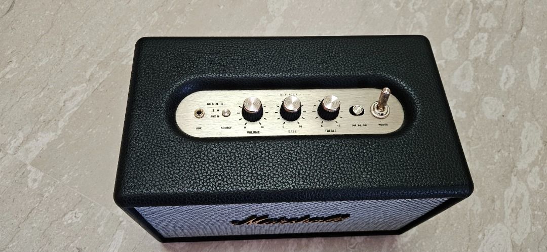 MARSHALL ACTION III BLUETOOTH SPEAKER !!! (Category: Soundbars, Speakers & Amplifiers) located in Singapore. Submitted by simonoon (Listing ID 1374007202, Image 2). Description: Marshall Acton III is the most discreet Bluetooth speaker in the home line-up and has an even wider soundstage than its predecessor, offering re-engineered sound for an immersive home audio experience. It delivers all the room-filling Marshall signature sound you’d expect