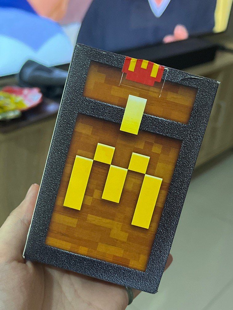 Mcdonald’s Minecraft Grimace Egg Toy Figurine (Category: Designer & Blind Box Toys) located in Binan City. Submitted by ninahiraeth (Listing ID 1374122838, Image 1). Description: got this for 370! never used! code also never used! slight scratch sa eye part but not really noticeable:> never really got to display it na store lang sa box ever since bc ive been very busy (and lazy lmao) slightly negotiable! just dm for sure buyers only! avoid making
