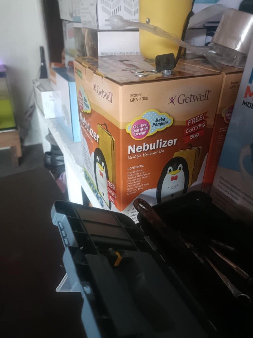 Nebulizer penguin (Category: Braces, Support & Protection) located in Quezon City. Submitted by jesselee14kpop (Listing ID 1373964191, Image 1). Description: brandnew affordable onhand negotiable good quality and condition open for pick up and delivery high quality we also sell many medical supplies call me 09268225723 cod,gcash,bank transfer.