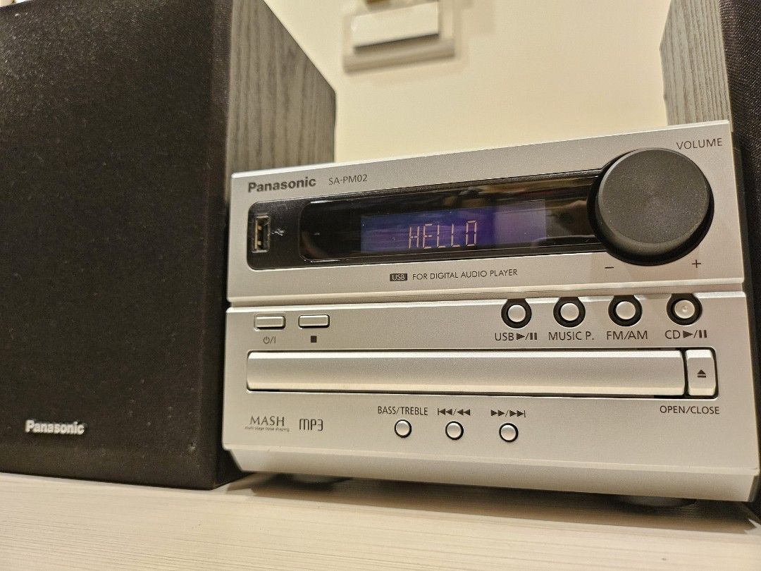 國際牌Panasonic SA-PM02床頭組合音響CD播放AUX in, 耳機及錄音