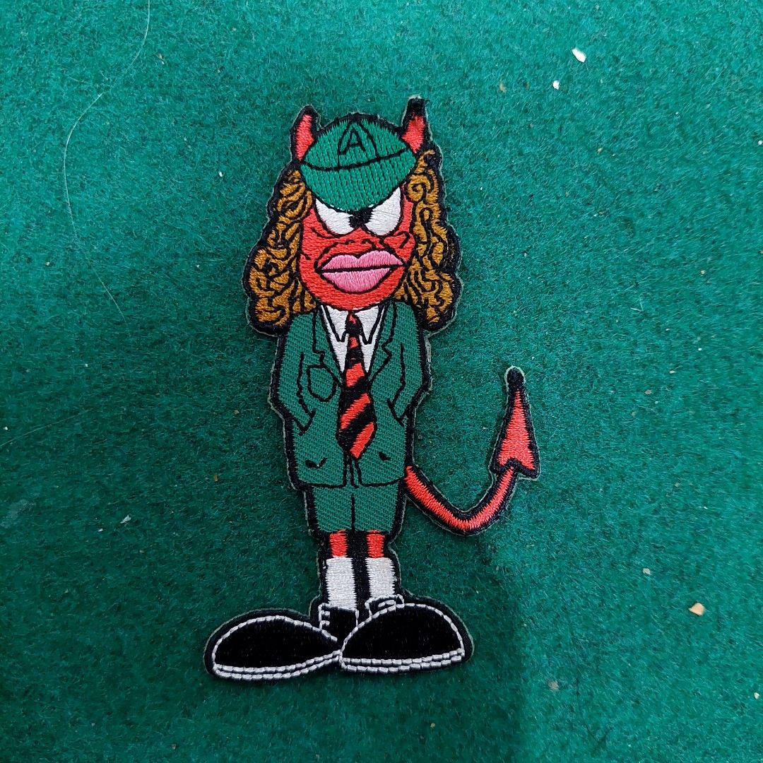 Patch AC/DC angus young devil schoolboy, Fesyen Pria, Aksesoris ...