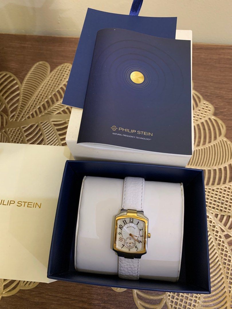Philip Stein (Category: Luxury Watches) located in Calamba. Submitted by mineyourscollection (Listing ID 1374031780, Image 2). Description: Classic square Mother of pearl dial Yellow gold two tone Size: small or size 1 Lightly used, but not abused Used twice only during private events Rfs: prefers bigger size.