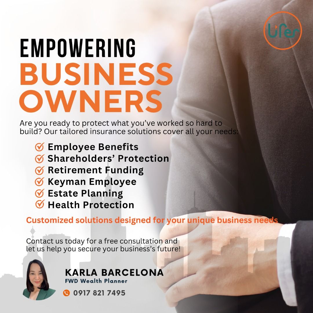 Secure Your Business's Future with Our Comprehensive Insurance Solutions (Category: Others) located in Makati City. Submitted by karlabarcelona_remax (Listing ID 1352276466, Image 1). Description: Secure Your Business's Future with Our Comprehensive Insurance Solutions! 🛡️ 🌟 Attention Business Owners! Are you ready to protect what you’ve worked so hard to build? Our tailored insurance solutions cover all your needs: ✅ Health Protection: Keep yo