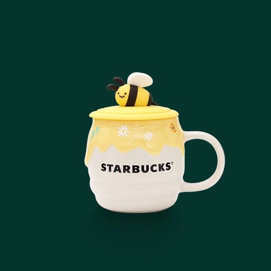 Starbucks Bee Bliss Mug w/ Lid (Category: Coffee & Tea Tableware) located in Pasig City. Submitted by missjeee (Listing ID 1373968669, Image 1). Description: Brand new Starbucks Bee Bliss Mug 12oz w/ Lid W/o box (bought directly from store).