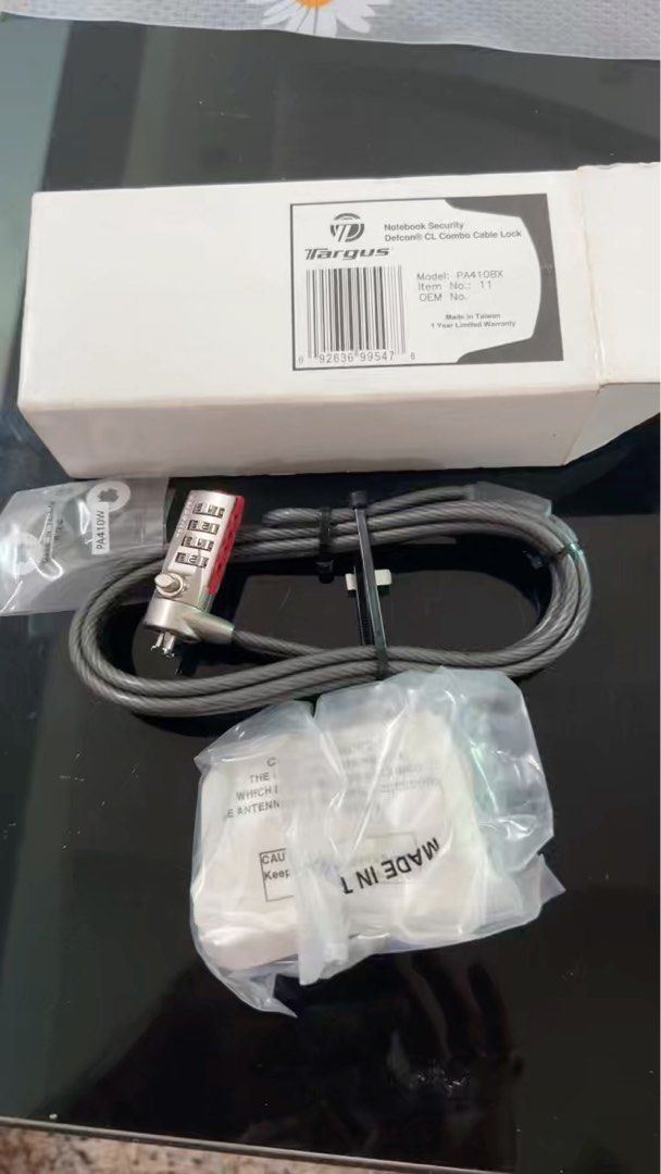 Targus laptop lock 4 number key lock63206812890499111