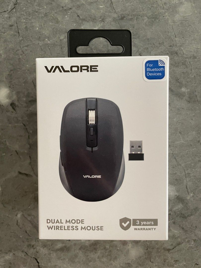 Valore Dual Mode Wireless Mouse (Black) (Category: Mouse & Mousepads) located in Singapore. Submitted by carrotgoesmeow (Listing ID 1373969982, Image 1). Description: About: - Brand new, never opened - Comes with 3 years warranty.