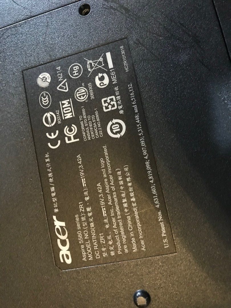 Vintage 2005 Acer Aspire 5580 Laptop 💻 (Untested )63168948722178113