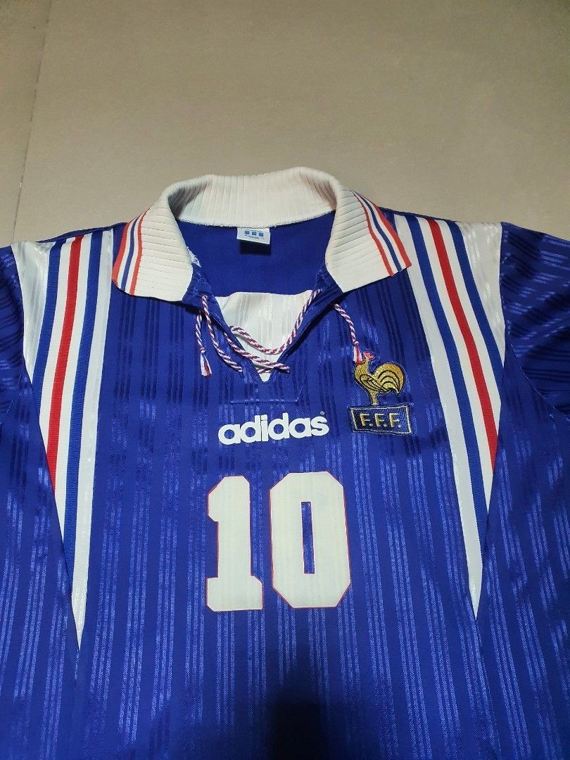 Zidane #10 France National Team Home Euro 1996 Timnas