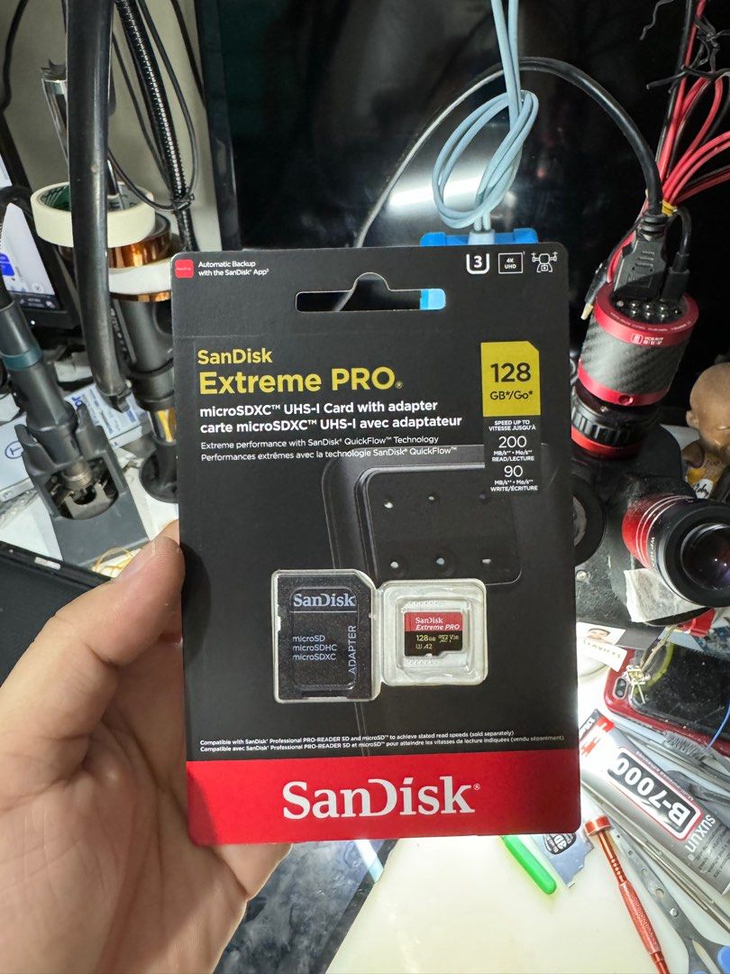 128GB Micro SD Extreme Pro Original Sandisk (Category: Memory & SD Cards) located in Makati City. Submitted by jc.cuerdo (Listing ID 1374280699, Image 1). Description: .