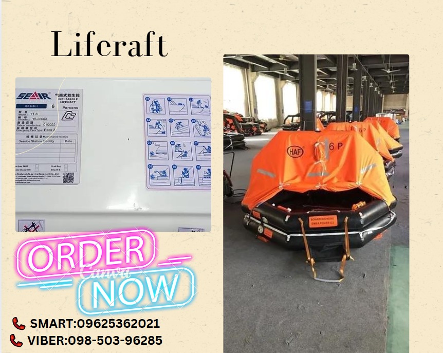 6 Person Throw Overboard Type Inflatable Life Raft Brand new Available ...