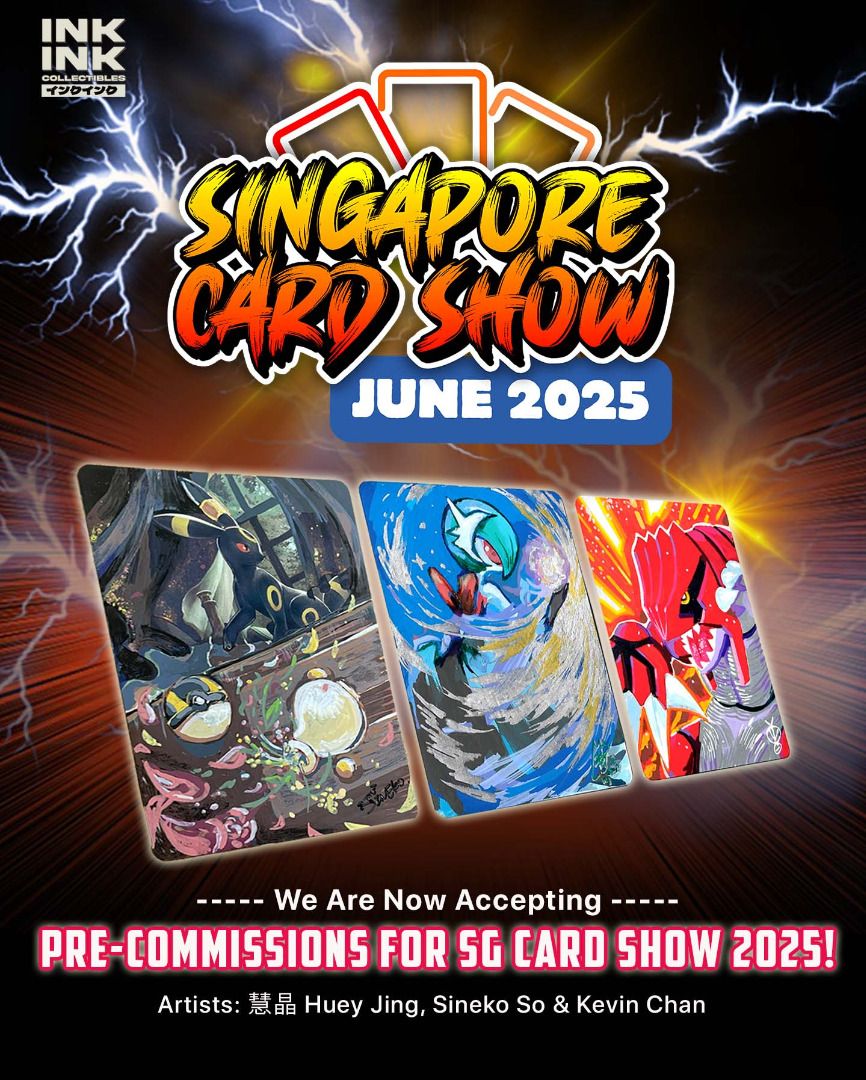 Accepting Pre-commissions for SG Card Show 2025 - Featuring Pokmon, One  Piece, MTG & Marvel Blank Covers, Hobbies & Toys, Toys & Games on Carousell