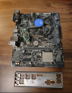ASUS H110M-E motherboard + Pentium G4560 cpu + fan