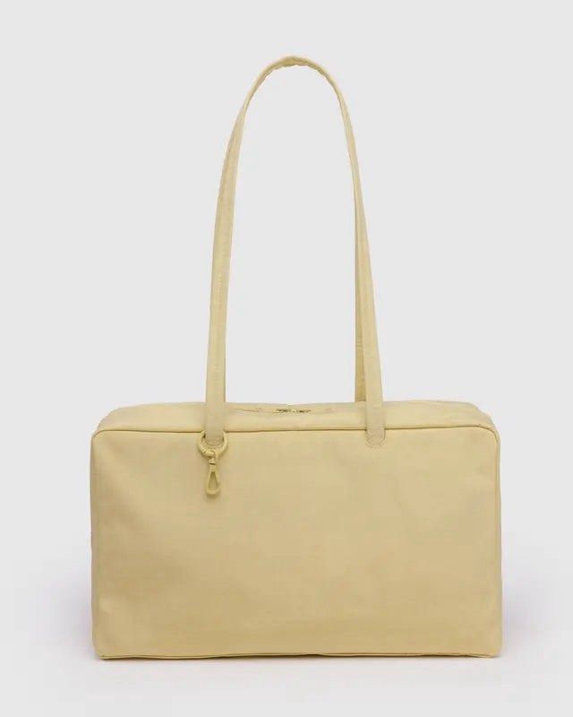 BAGGU Bowler Bag イエロー Baggu medium bowler bag in butter, Women's Fashion, Bags & Wallets