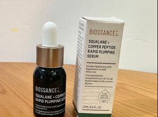 Biossance 角鯊烯藍銅精華 squalane +copper peptide rapid plumping serum 12ml 64202084979075110