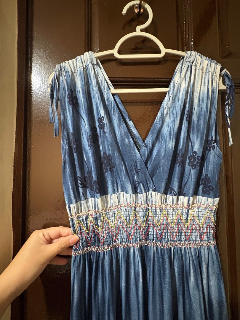 Blue Boho Summer Dress (Category: Dresses) located in Manila. Submitted by orion_declutter (Listing ID 1374227378, Image 3). Description: Perfect for Beach! M-L Super Stretchy So pretty in person.