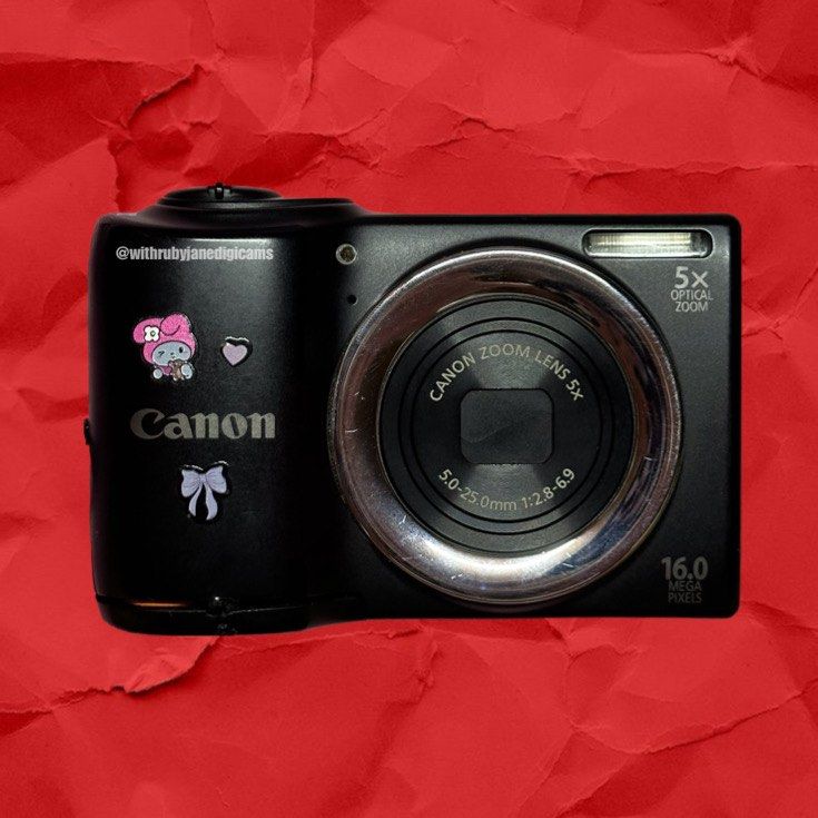 Canon Powershot A810 HD (Category: Cameras) located in Pulilan. Submitted by withrubyjane (Listing ID 1374298517, Image 1). Description: CANON POWERSHOT A810 🧸 𐙚 PRICE: 4100 PHP 𐙚 DETAILS: - 16 MP - various scene and program mode | 5x zoom - flash, video, zoom working - body condition: 7/10 signs of usage 𐙚 INCLUSIONS: - camera, SD card, hand strap, pouch (recommended to use aa rechargeable battery) 𐙚 ISSUE: - lens dust when zoomed (check sa