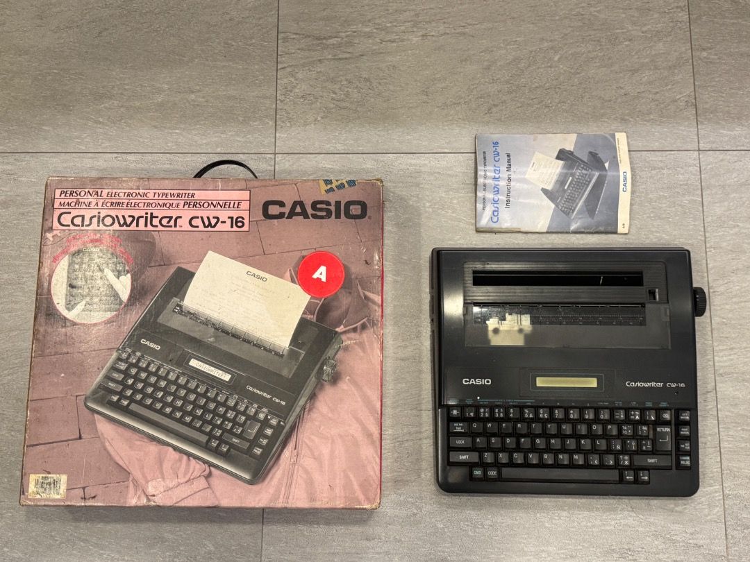 Casio Casiowriter CW-16 (Category: Office & Business Technology) located in Pasig City. Submitted by theresidence (Listing ID 1374236592, Image 1). Description: Casio Casiowriter CW-16 Untested Selling as is 💰 Gcash payment. No COD. 🛵Buyer responsible to book and pay for pick up cost .