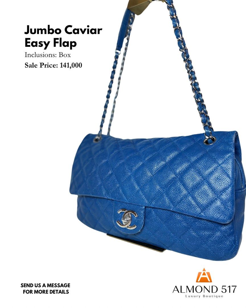 Chanel easy flap jumbo caviar (Category: Luxury Bags & Wallets) located in Taguig. Submitted by reimac_almond517 (Listing ID 1374172036, Image 1). Description: .