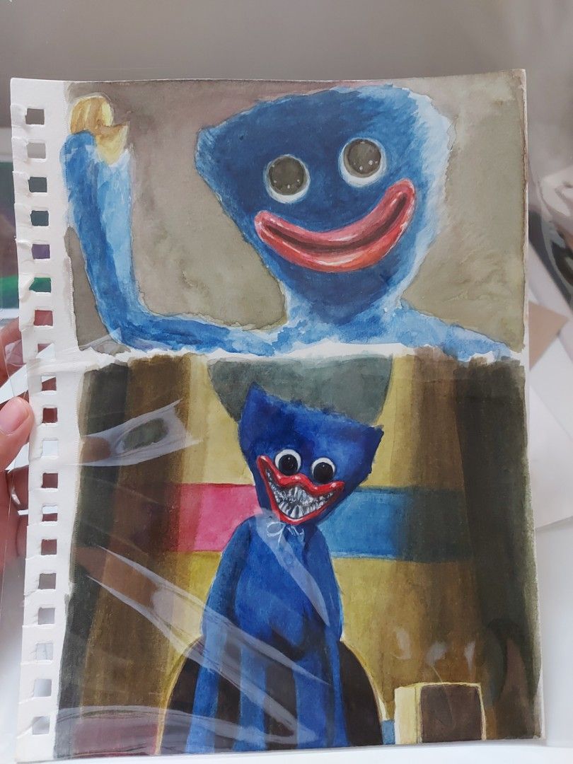 Clearance Paintings (Category: Art & Prints) located in Antipolo. Submitted by abberto (Listing ID 1374235667, Image 2). Description: Posted price is for the entire set (take all) Paintings from 2022, watercolour, acryl gouache, and mixed media All sealed with cold wax and protected with plastic sleeves unit price 1. Undin postcard - ₱2000 2. Huggy Wuggy Full page - ₱2400 3. Opossum postcard - ₱2000 4. Opossum A4 - ₱2300 5. Foxes postcard - ₱1000