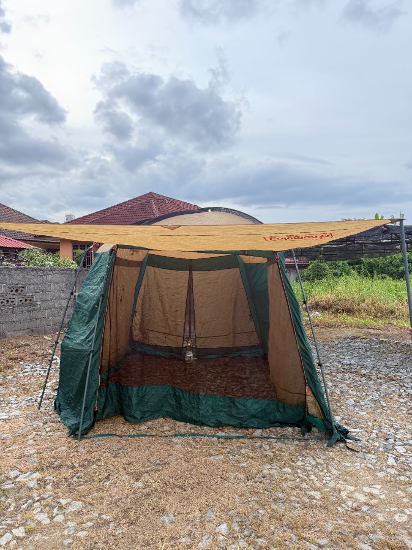 Coleman 3 pole screen tarp UV pro (senang dipasang), Men's Fashion