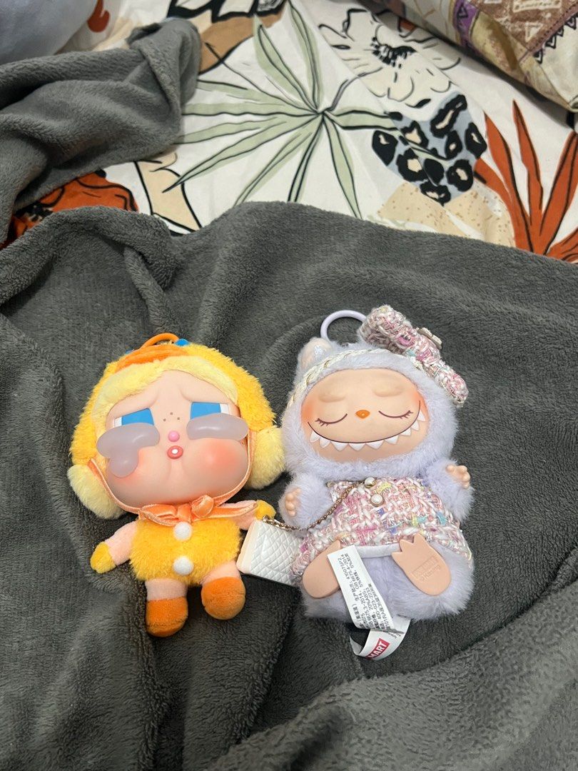 cry baby and labubu plushies (Category: Plushies & Soft Toys) located in Manila. Submitted by s1oma1 (Listing ID 1374263168, Image 2). Description: labubu zizi with free clothes - 500 (no major flaws) cry baby ppg blossom - 480 SOLD! (has a minor stain) cry baby ppg buttercup - 480 (never used display only) crying again duck - 800 (never used display only) will give less for sure buyers! loc: bulacan/mnl (depends on my sched).