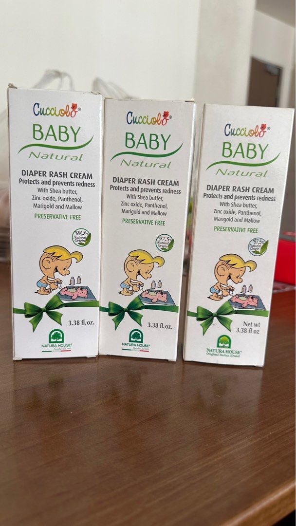 Cucciolo Baby Natural Diaper Rash Cream (Category: Diapers & Baby Wipes) located in Singapore. Submitted by clzx (Listing ID 1374210399, Image 1). Description: UP: $18.90 I have 3 1 expires 31 Dec 2025 1 expires 31 Dec 2026 1 expires 31 Dec 2027.
