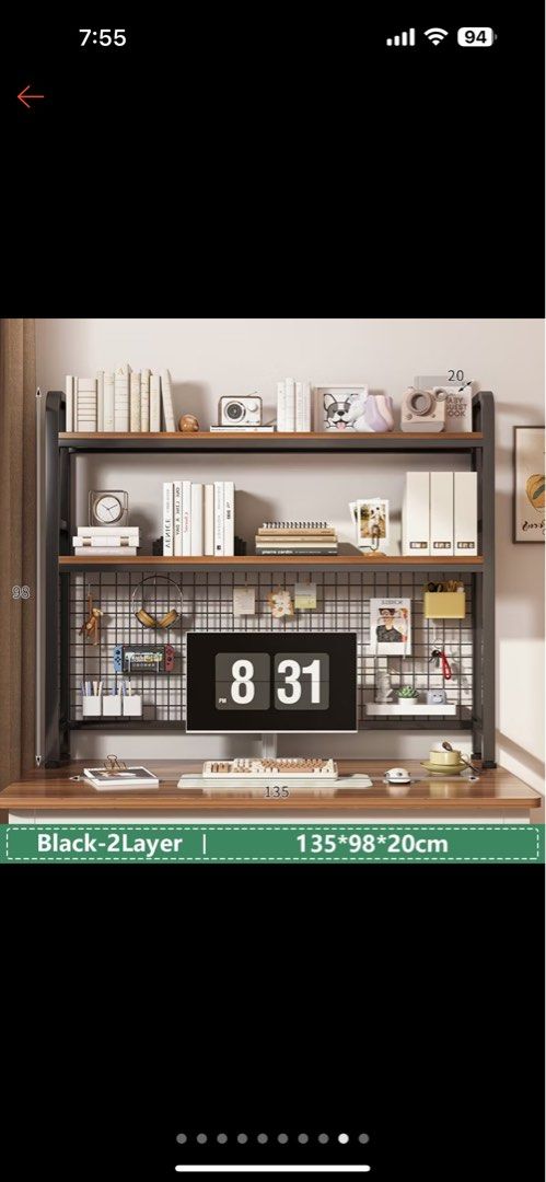Desktop rack tabletop organiser