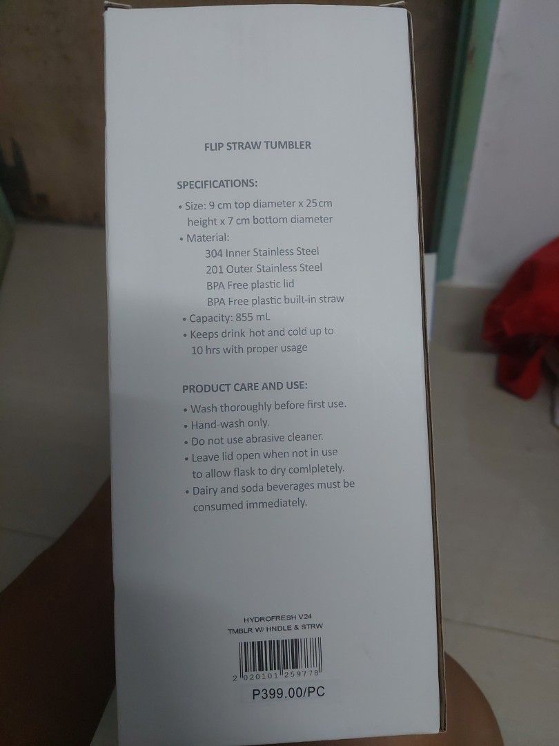 HYDROFRESH FLIP STRAW TUMBLER (Category: Water Bottles & Tumblers) located in Quezon City. Submitted by naysven (Listing ID 1374143556, Image 3). Description: MEET UP ONLY (SM FAIRVIEW) 600 dalawa na.