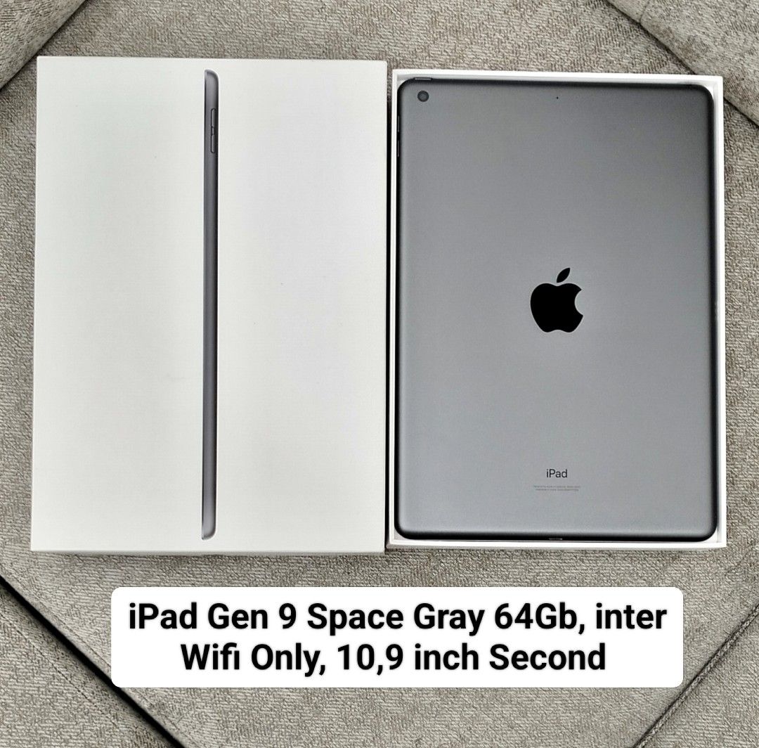 iPad Gen 9 Space Gray, 64Gb, inter, Wifi Only, Second, Telepon Seluler ...