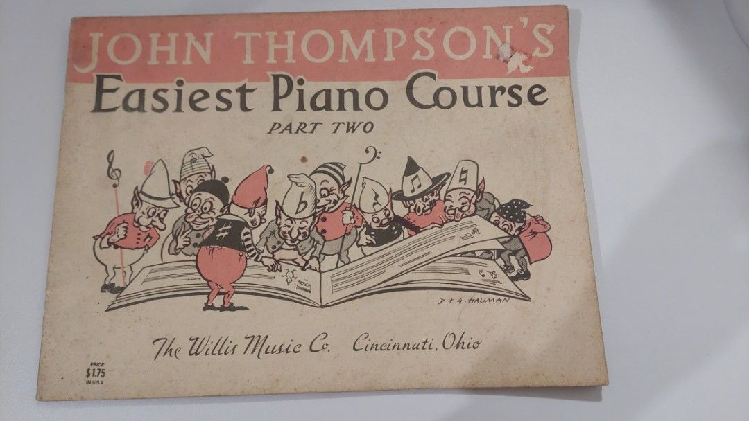 John Thompson's Easiest Piano Course (Category: Textbooks) located in Taguig. Submitted by danilc (Listing ID 1374196309, Image 1). Description: John Thompson's Easiest Piano Course Beginner Piano/ Organ Book Well used Some yellowing/ stains on pages Minimal small scratches No page tears RFS: Decluttering Area: BGC, Taguig City No meet-ups Shipping fee shouldered by buyer (Grab/ lalamove/ LBC) Payment: Gcash/Maya :).