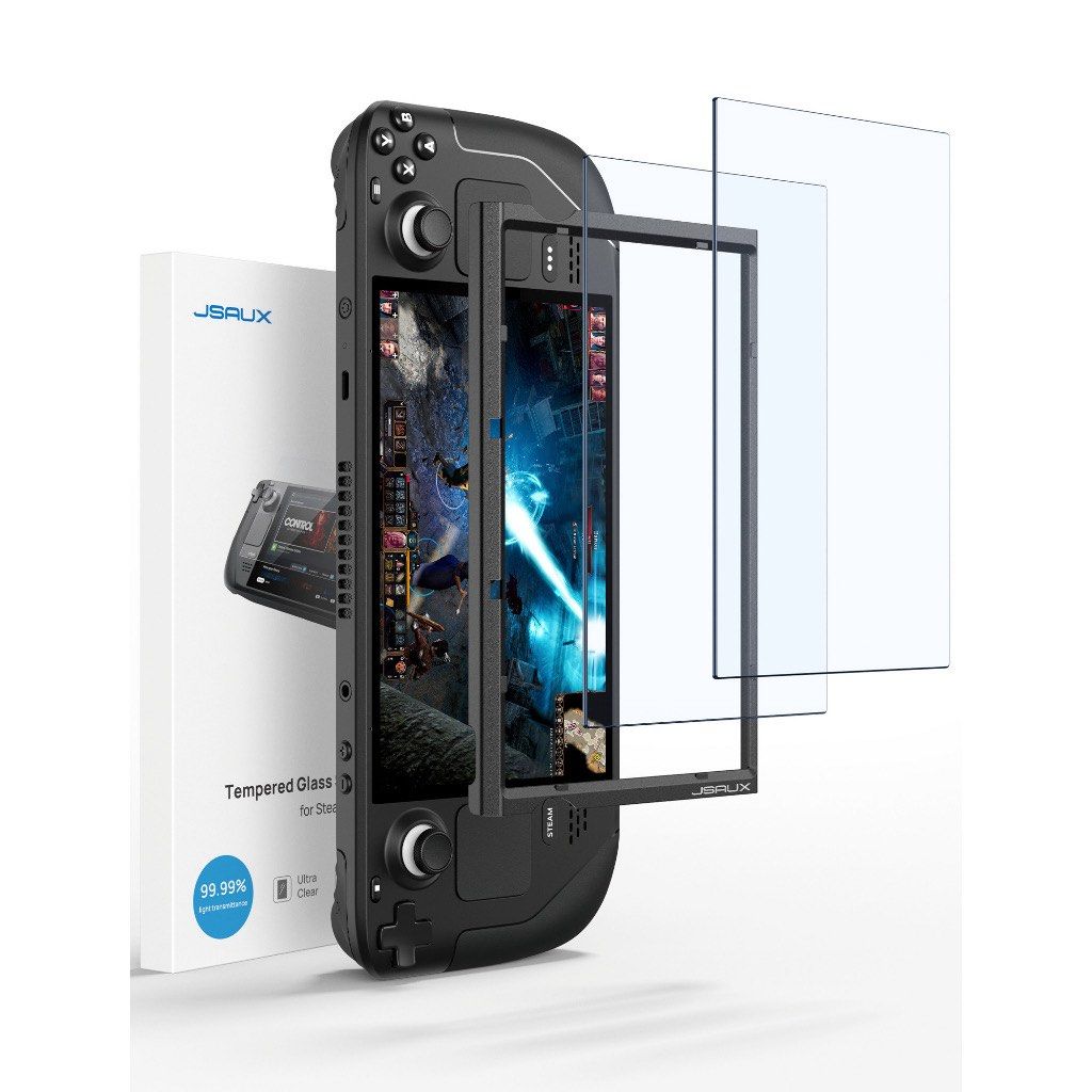 JSAUX Steam Deck OLED Tempered Glass 9H Screen Protector Guiding Frame62863085584515119