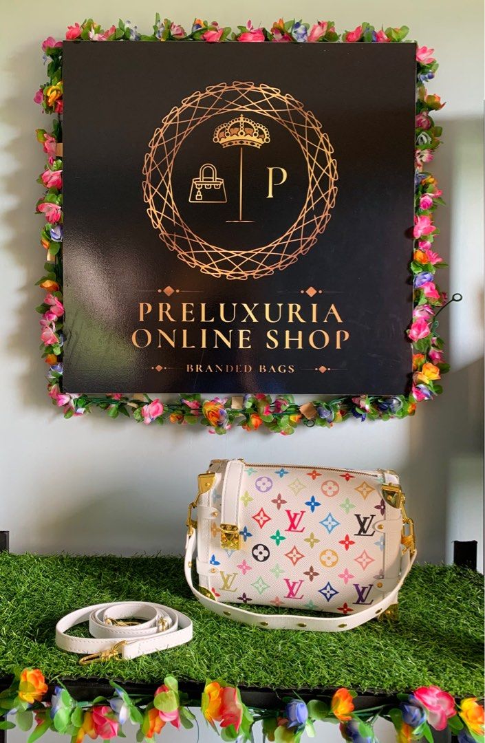 LV Takashi Murakami SideTrunk White Multicolor Bag (Category: Cross-body Bags) located in San Fernando. Submitted by preluxuria_online_shop (Listing ID 1374263534, Image 1). Description: .
