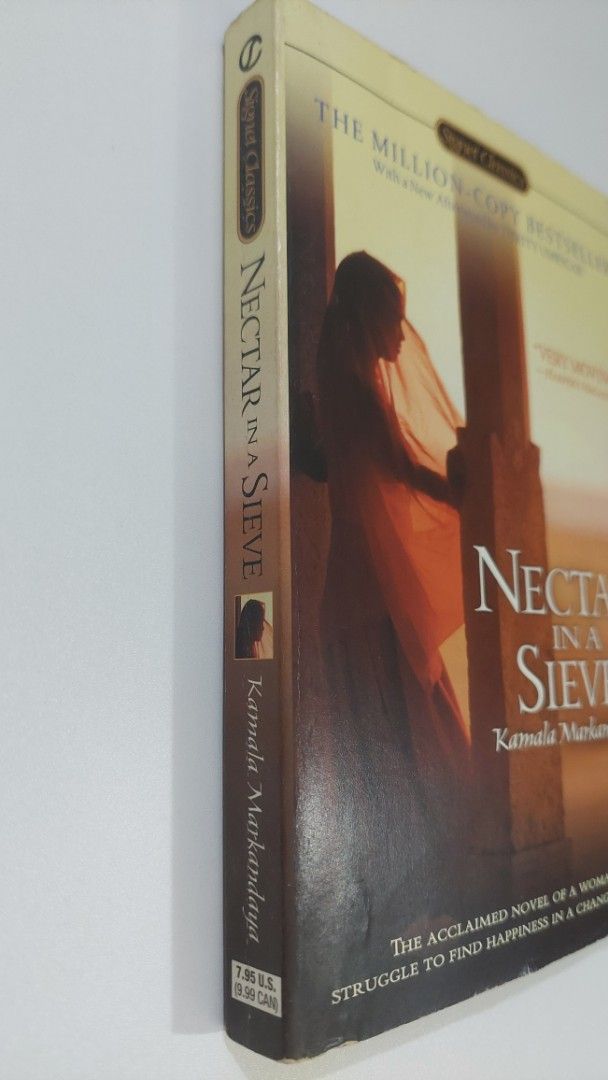 Nectar on a Sieve by Kamala Markandaya (Category: Storybooks) located in Taguig. Submitted by danilc (Listing ID 1374198290, Image 3). Description: Nectar on a Sieve by Kamala Markandaya Well used With yellow highlights on some pages (minimal) Yellowing on pages Minimal small scratches No page tears RFS: Decluttering Area: BGC, Taguig City No meet-ups Shipping fee shouldered by buyer (Grab/ lalamove/ LBC) Payment: Gcash/Maya :).