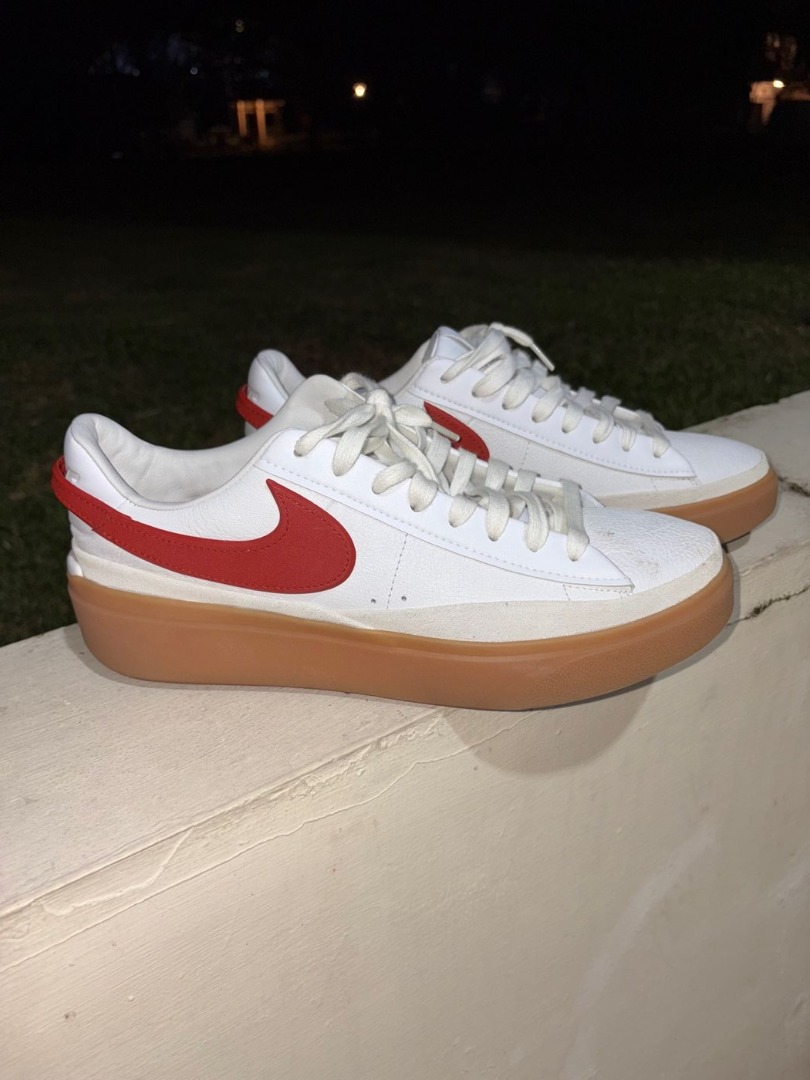 Nike Blazer Phantom Low White Dragon Red Gum US 100% ASLI