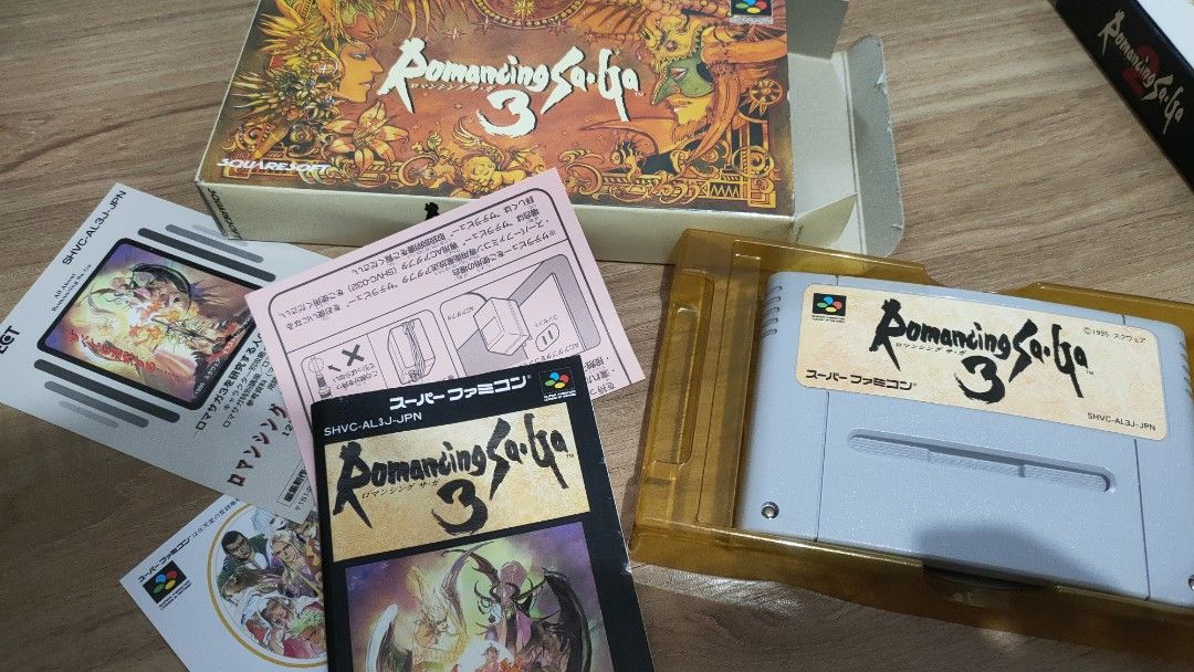 Nintendo Super Famicon Bundle (Category: Nintendo) located in Manila. Submitted by nges_hu (Listing ID 1374178500, Image 2). Description: set includes: Super Famicom Console (complete set w/ manual) Street Fighter II Street Fighter II Super Street Fighter II Turbo Super Mario World Romancing Saga 2 Romancing Saga 3 Final Fantasy V Dragon Quest V Silva Saga II NBA Live 96 Shin Momotarou Densetsu SD Kidou Senshi Gundam 2 3000 + sf.