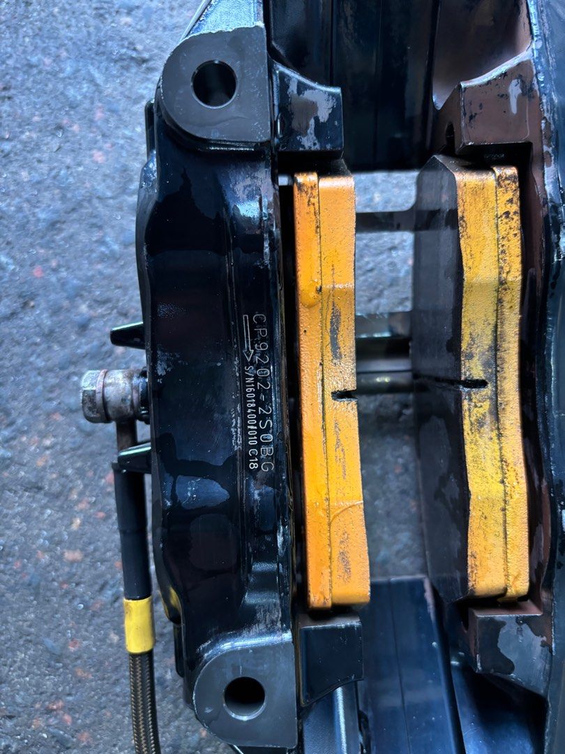 Original AP RACING 6/4 BBK & ROTOR (Category: Accessories) located in Singapore. Submitted by dariusssn (Listing ID 1374248724, Image 2). Description: AP racing BBK with HEL stainless steel brake hose, comes with bracket for subaru forester front brake pad less than 50% rear brake pad 50% 355 rotor as well included.