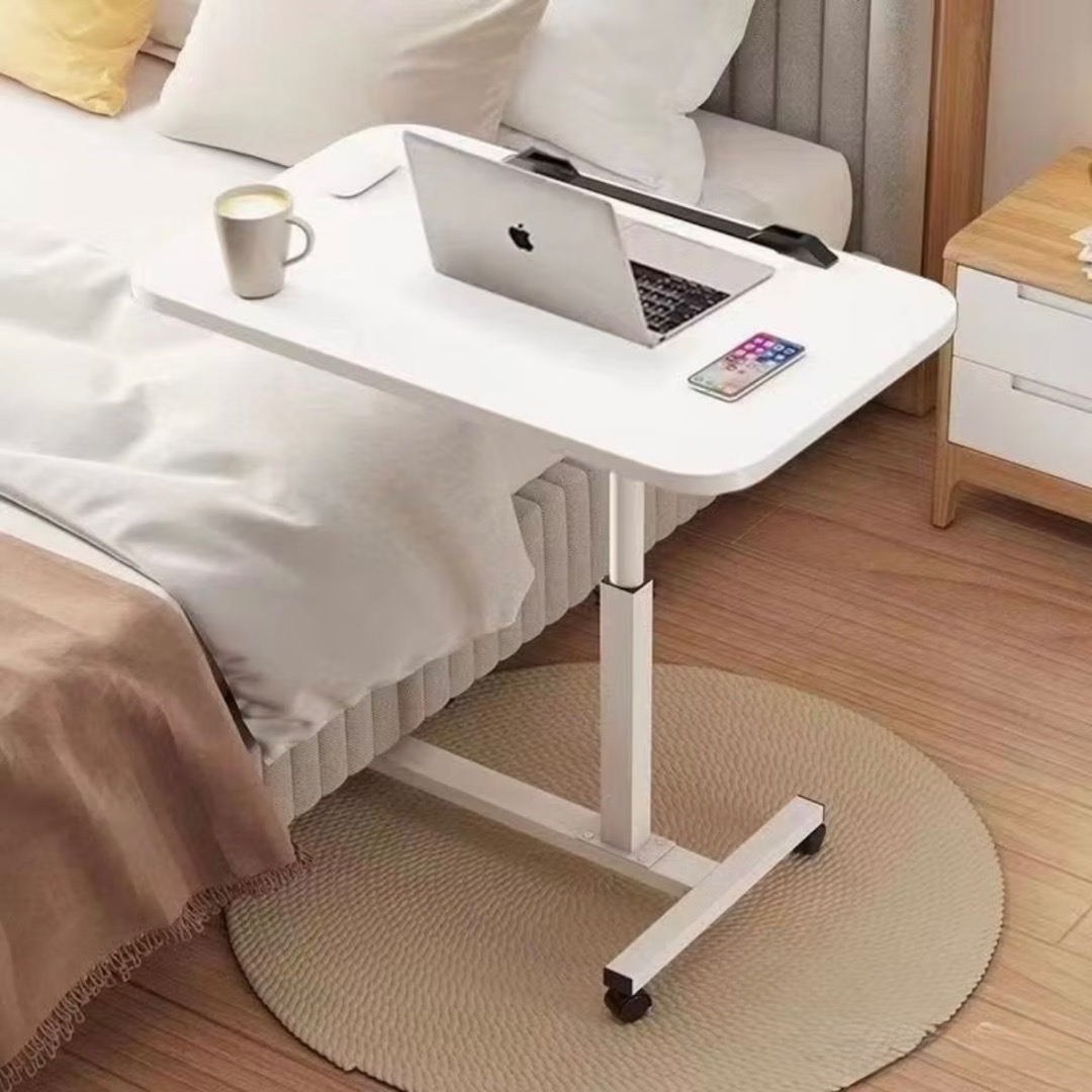 Overbed Laptop Table | Adjustable Height Bedside Laptop Table | Rolling ...