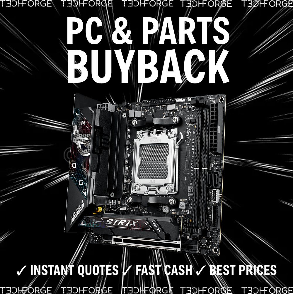 [PC & PC Parts buyback] WTB WTS SELL BUYBACK BUY IN CASHOUT TRADE IN PC parts Gaming PC Desktop Computer Motherboard Nvidia AMD Intel RTX GTX RX CPU GPU Graphics Card Processor PSU Motherboard ITX MATX ATX EATX PSU SSD HDD RAM Aftershock Asus MSI Corsair (Category: Desktops) located in Singapore. Submitted by techforge (Listing ID 1374260298, Image 1). Description: Over 200 5🌟 reviews and over 80 successful buybacks – deal with confidence! ✅ Fas