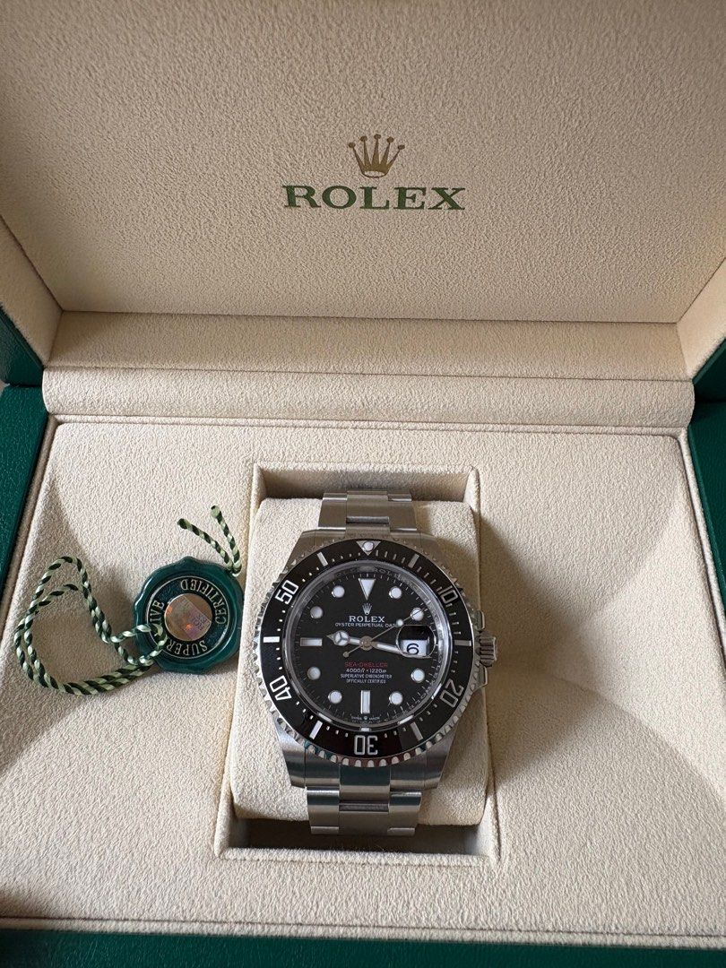 Rolex Sea-Dweller, 43 mm, Oystersteel, April 2025 (Category: Watches) located in Singapore. Submitted by micoloco (Listing ID 1374274689, Image 2). Description: Brand New Rolex Sea-Dweller, 43 mm, Oystersteel, April 2025. Re-sized. Unwornd. Complete. Rolex AD Barcelona, Spain..