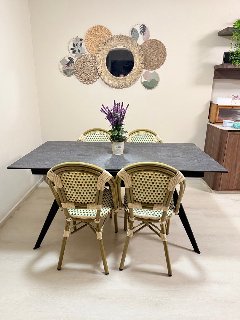 Solid Stone Anti Scratch Extendable Table (Category: Tables & Sets) located in Singapore. Submitted by notyourtype (Listing ID 1374164094, Image 1). Description: Used for 6 years, table is like new. Anti Scratch, table can be extend up to 1.8m Reason for selling change in home theme, bought it for $1700.