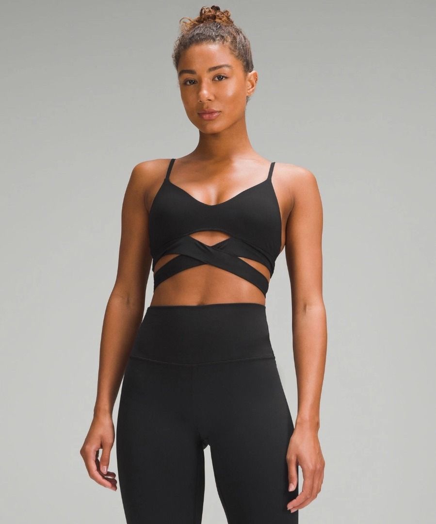 [4] Lululemon Still Now Bra (Category: Activewear) located in Singapore. Submitted by super862 (Listing ID 1374298922, Image 1). Description: For A/B Cup Size 4, Black, BNWT.