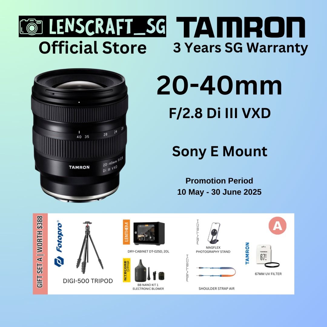 TAMRON 20-40MM F2.8 DI III VXD E-MOUNT, Photography, Lens & Kits on ...