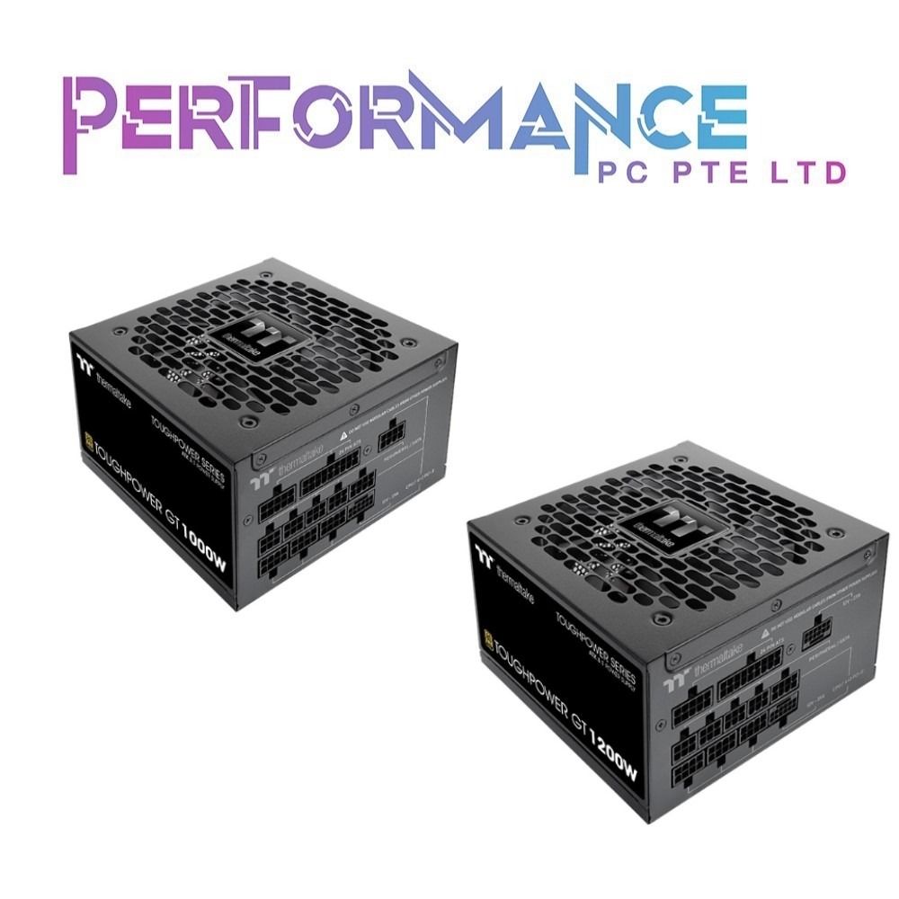 THERMALTAKE TOUGHPOWER GT 1000W/1200W ATX 3.1 80 PLUS Gold (7 YEARS WARRANTY BY CORBELL TECHNOLOGY) (Category: Other Accessories) located in Singapore. Submitted by performance.pc.pte.ltd (Listing ID 1374238299, Image 1). Description: 1000W-$166 1200W-$184 Please chat on Carousell to check stocks availability and quote respective listing at the store to purchase the carousell listed price. STORE PICK UP AT: Performance PC Pte Ltd SIM LIM SQUARE #