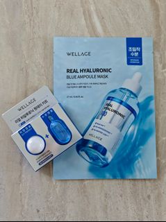 【韓國】Wellage 唯拉珠玻尿酸急救保濕面膜 + 透明質酸膠囊精華一日裝64239409147905110