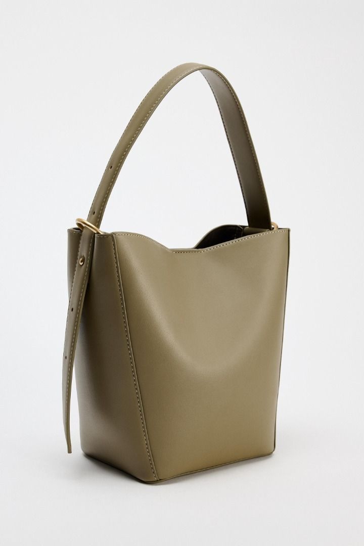 Bucket Bag Sling Bag Zara Woman MAXI BUCKET BAG WITH GATHERED