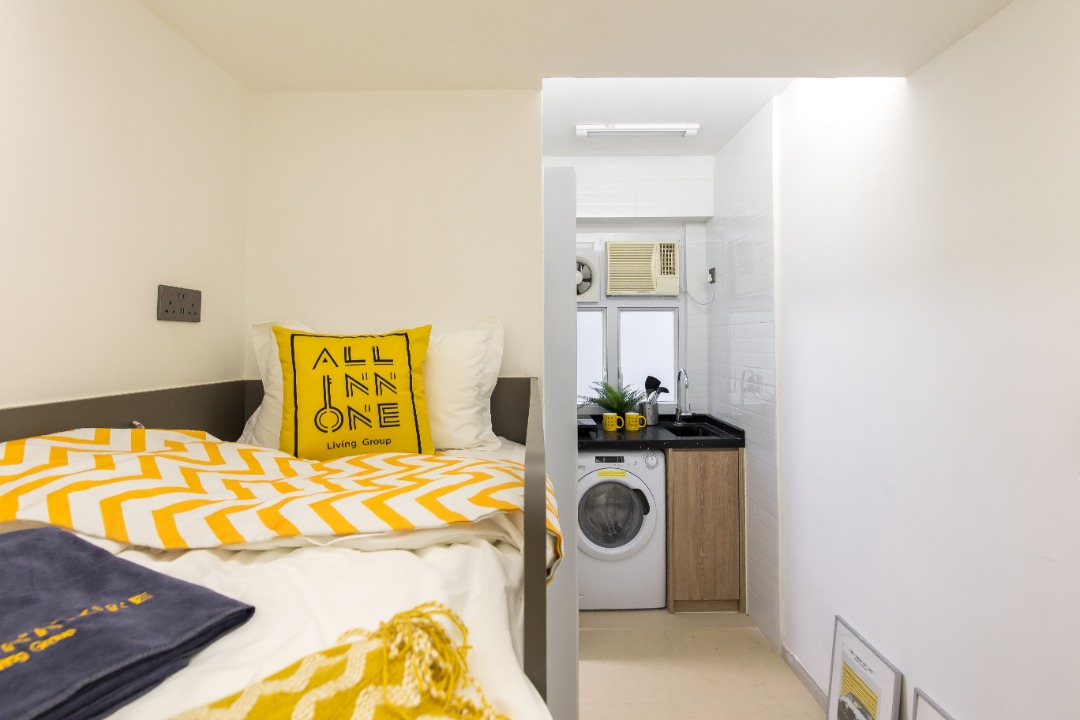 Wan Chai 110 sq ft private room with no commission, single bed, private kitchen and bathroom, with washing machine (available for immediate move-in, long-term rental preferred)63438726422018110