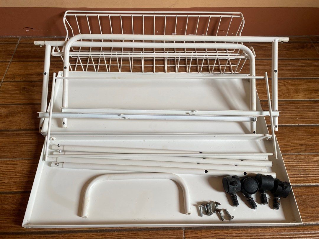 3-Tier Storage Steel White Cart (Category: Other Home Decor) located in Mandaue City. Submitted by aili_ (Listing ID 1374483568, Image 2). Description: Ace Hardware bought item Height: Approx. 29 inches Width: Approx. 7.5 inches Location: Tabok, Mandaue.
